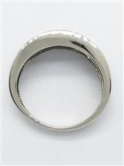 10K Solid White Gold Diamond Maltese Cross Ring Size 5.75